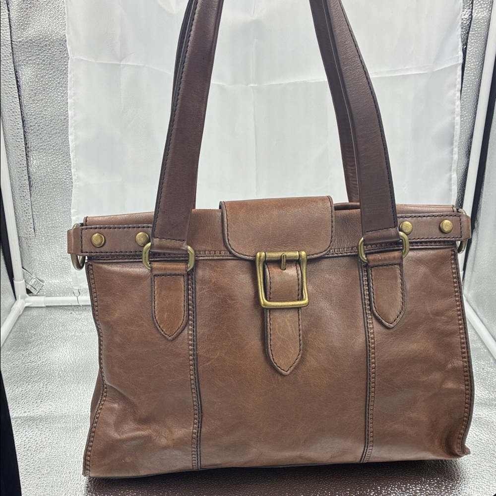 Fossil Brown Leather Shoulder Bag